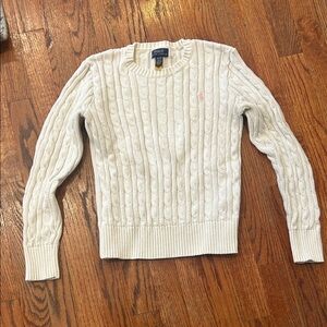 Ralph Lauren Cream Cable Knit Sweater